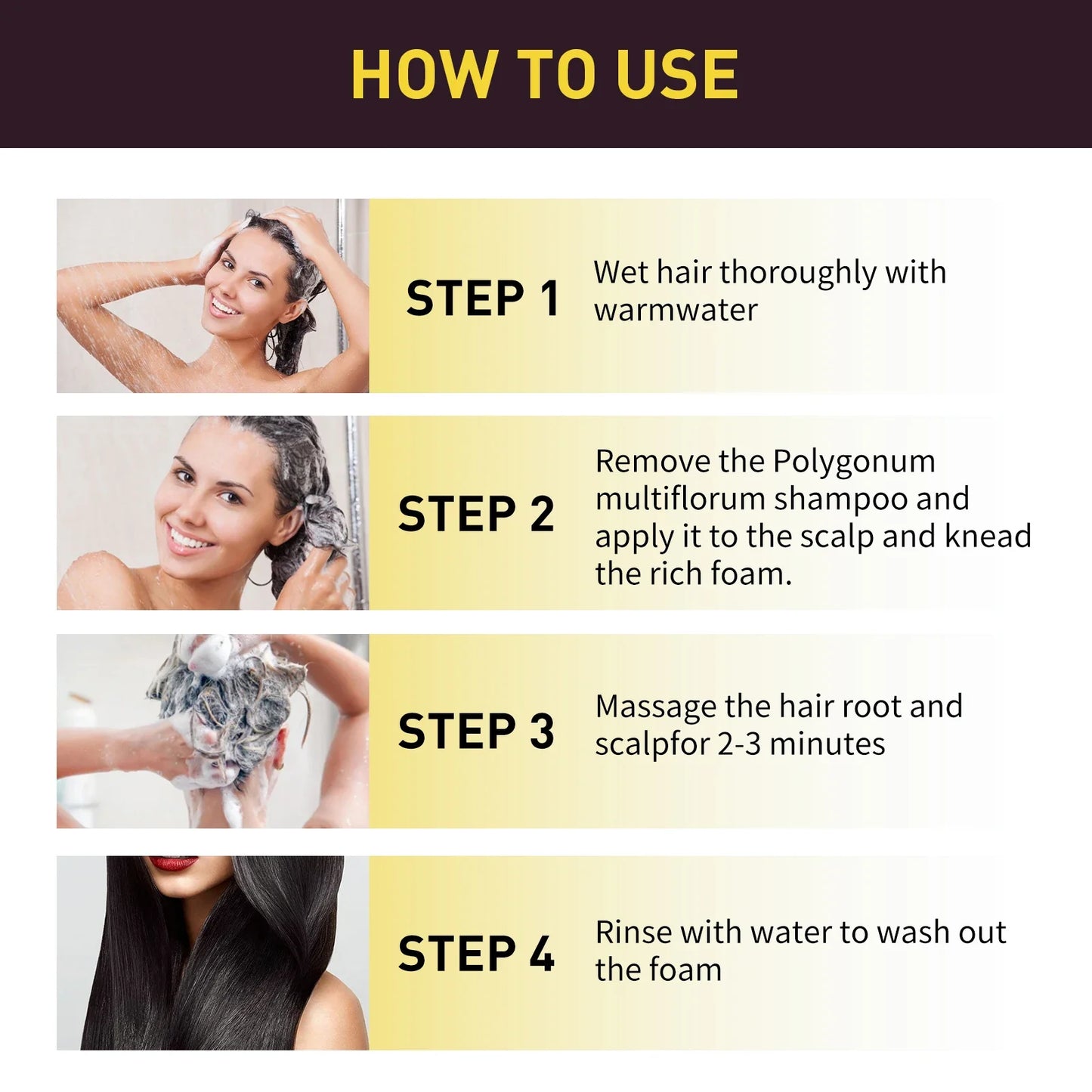EELHOE Brown Hair Dyeing Shampoo
