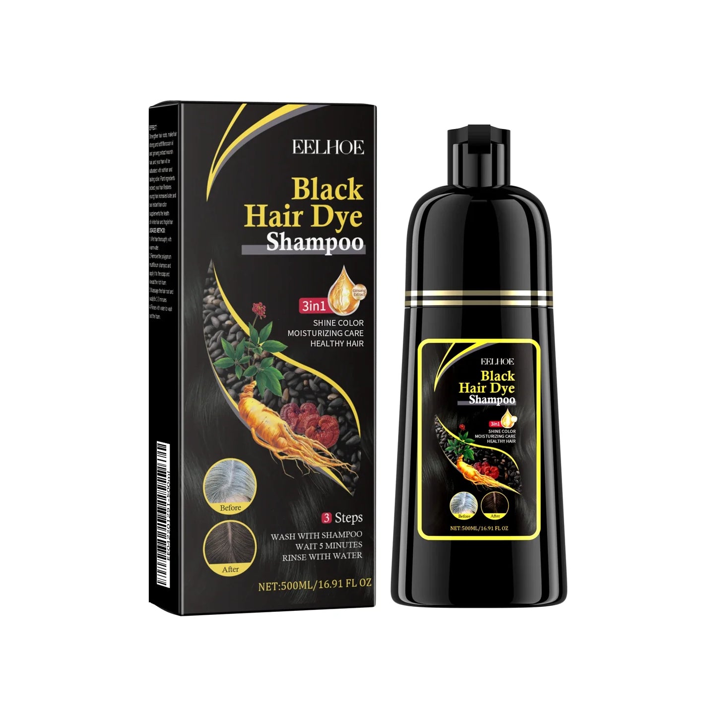 EELHOE Brown Hair Dyeing Shampoo